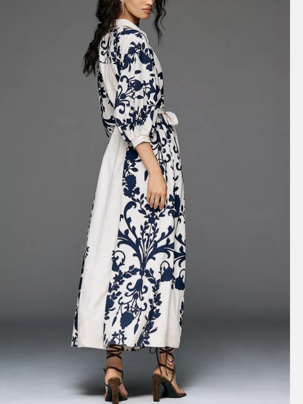 Anthropologie Mona Linen Maxi Shirtdress